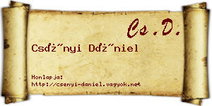 Csényi Dániel névjegykártya